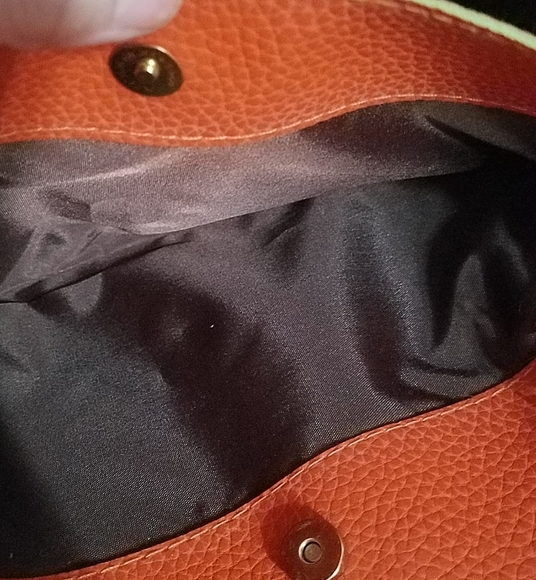 Orange And a Tan Envelope Clutch - Picture 5 of 6